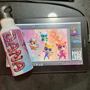 Bidón de aluminio con pajita